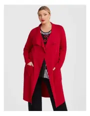 [Taking Shape] Midtown Natural Knit Cardigan in Ribbon Red
