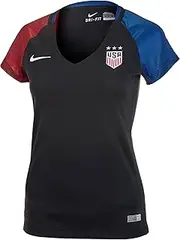 [Nike] Men's United States Away Stadium Soccer Jersey Large Black & Game Royal & Challenge Red & White