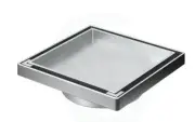 Linkware 100mm Tile Insert Non-Return Floor Waste Drain Chrome 50/80mm T635B