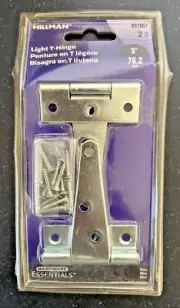 Hillman Light T-Hinge 3" Hardware, 2 pieces, #851667, New