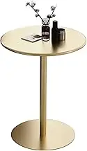 Round Bar Height Table Pub Table, High Top Table, Small Accent Table Cocktail Table Coffee Table with Iron Stable Frame and Base, for Dining Room, Kitchen, Apartment, Small Spaces(40x50cm)