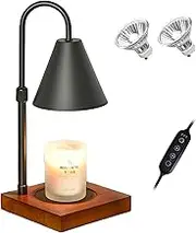 OMIPAWZ Candle Warmer Lamp,Electric Adjustable Height Candle Wax Melt Warmer Light with Timer and Dimmer for Home Decor