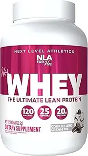 NLA for Her- Her Whey- Lean Whey Isolate Protein for Women-Added Amino Acids for Recovery, Builds Muscle, Curbs Appetite - 2.2 lb, 18 Servings (Cookies and Cream Pie)