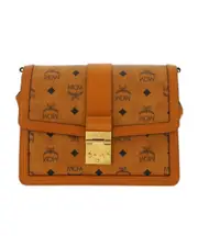 MCM Tracy Foldover Medium Shoulder Bag One size Brown