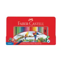 在飛比找Yahoo奇摩購物中心優惠-Faber-Castell 輝柏 60色水性色鉛筆/鐵盒/鸚