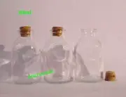 4pcs 30ML small transparent glass barrel Corks bottle Wishing bottle