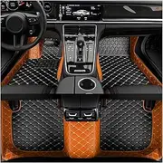 Floor Mats Compatible with Hyundai Elantra Sonata Accent Encino Equus I20 i30 ix25 ix35 Compatible with Genesis Rio Palisade Carpet(Orange)