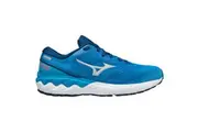 Mizuno Womens Wave Skyrise 2 Neutral Cushioned Running Shoes (Indigo Blue/Silver/Vivid Blue)