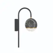 Telbix Black/Clear Oneta Arm Wall Lamp