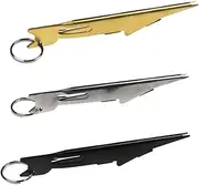 WHAMVOX 1set Fishing Knot Tying Tool with Cleaner for Easy Nail Knot Tying Silver Hook Accessory for Fly Fishing Golden Grey Black Style 3pcs