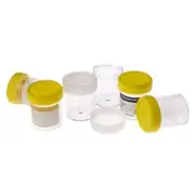 15 PCS, SPECIMEN CONTAINERS URINE JARS CUPS LEAKPROOF ID LABEL LAB STORAGE 70ml