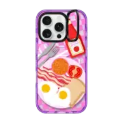iPhone 16 Pro Impact Ring Stand Case MagSafe Compatible English Breakfast Phone Case