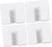 4pcs Wall Mounted Phone Storage Boxes Punching Phone Charging Bracket for Remote Controllers for Bedroom for Easy Installation