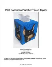 Doberman Pinscher Dog Tissue Topper-Plastic Canvas Pattern or Kit