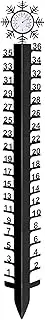 Snow Ruler - Temperature Gauge Iron Art Snow Measuring Tool,Large Snow Meter Measuring Gauge, Accurate Measurement Ruler for Lawn, Patio, Garden, Backyard