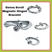 Brighton Genoa Scroll Hinged Bangle Bracelet New with Retail Tag - Retired