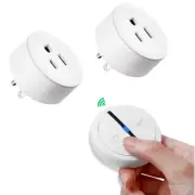 Remote Control Outlet Plug Wireless Light Switch Household Appliances w/2 Outlet