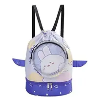 Générique Swim Bag, Cartoon Bags, Dry Wet Separation, Waterproof Adjustable Drawstring, Beach Bag For Ideal Sport, Swimming, Travel, Fitness, Swimmers Use, 14.2 x 9.8 x 5.1 inches