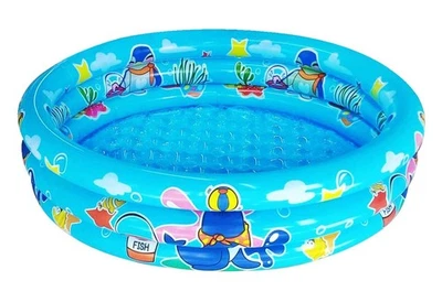 3 Rings Kiddie Pool for Toddler, 48”X12”，Kids Swimming Pool,