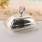 Food Tray with Lid Storing Dining Table Snack Candy Container Golden/silver