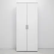 STOCKHOLM STORAGE CUPBOARD SLIM - WHITE - SQUARE BLACK