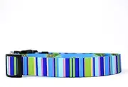 Yellow Dog Design Blue Stripes Dog Leash 3/4" Wide and 5' (60") Long, Small/Medium