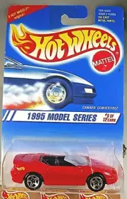 1995 Hot Wheels #344 Model Series CAMARO CONVERTIBLE Red Variant w/5 Sp Malaysia
