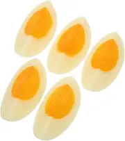 QUMIIRITY 5pcs Artificial Prop Eggs Realistic Food Props Fake Chicken Eggs for Kitchen Decor for Food Photography
