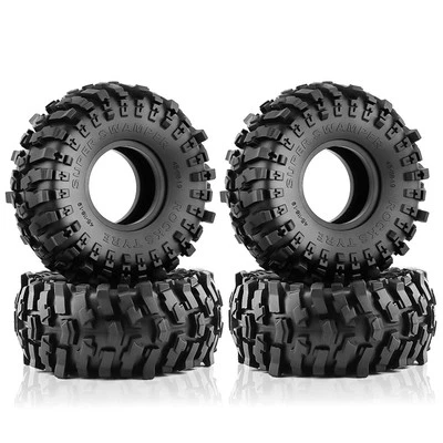 4PCS 118mm 1.9 Rubber Tire Wheel Tyres for 1/10 RC Crawler Car TRX4 RC4WD1300