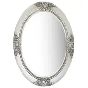 Wall Mirror Baroque Style 50x70 cm Silver
