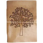 LVD Tree Of Life Leather Notebook Journal Writing Stationery 18x13cm Brown