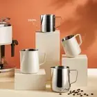 304 Stainless Steel Milk Frother Cup Espresso Steaming Pitchers Barista