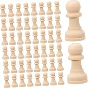 DOITOOL 50pcs Unfinished Wooden Chess Pieces for Crafting and Play Portable Lotus Game Pieces for Adults Enhance Logic Skills and Creativity