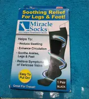 As Seen on TV Miracle Unisex Socks Anti-Fatigue Compression Socks Size L/XL
