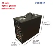 56 Pairs Sunglasses Display Case Foldable Eyewear Suitcase Key Lock Trolley Case