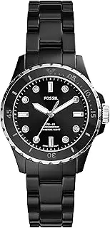 [FOSSIL] Women's Black Ceramic FB-01 Analogue Watch, 36mm