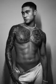 [O367] Handsome Man Cute Male Model Showing Off Body Physique Art Photography