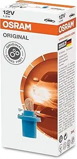 OSRAM 2721MFX ORIGINAL 12 V 1.2W halogen lamp with plastic socket, BX8.5d, used as dashboard and instrument panel lighting, 2721MFX, folding carton box (10 lamps)