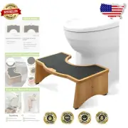 Extra Large Anti-Slip Wooden Squatting Poop Stool for Adults – 350 Lbs Capacity