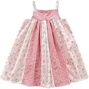 [Generic] Long Sleeve Leotard with Floral Print Patchwork Dress for 3 to 8 Years 4 Year Girl Dress