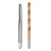 12-28 UNF Straight Flute Tap 4.6mm Twist Drill Bit Set Titanium Plated Tool