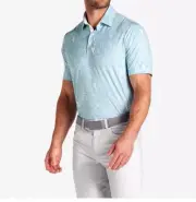 NWT PUMA Mens CLOUDSPUN Vintage Golf Polo Turquoise Surf/White Glow Sz XL $85