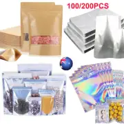 Aluminum Foil Mylar/ Kraft Paper Pouch Bags Stand Up Heat Seal Food Zip Lock Bag