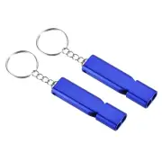 2Pcs Emergency Survival Whistle, Double Tubes Whistles Super Loud, Dark Blue