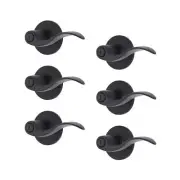 BRINKS – 6-Pack Matte Black Transitional Bedroom Privacy Wave Door Handle