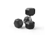 27.5kg Rubber Hex Dumbbell Pair