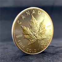 在飛比找蝦皮購物優惠-2015年加拿大楓葉紀念幣英聯邦女王金幣楓葉硬幣幸運幣鍍金幣