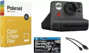 Polaroid Now i-Type Instant Film Camera (Black) + Polaroid Color Film Bundle