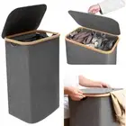 Large Bamboo Laundry Basket,Collapsible Laundry Hamper Washing Basket Set of 1/4