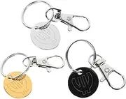 3Pcs Portable Shopping Trolley Token Keychain Keyring Cart Token for Effortless Shopping Accessory and